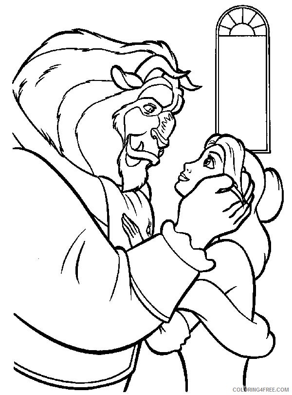 belle and the beast coloring pages Coloring4free