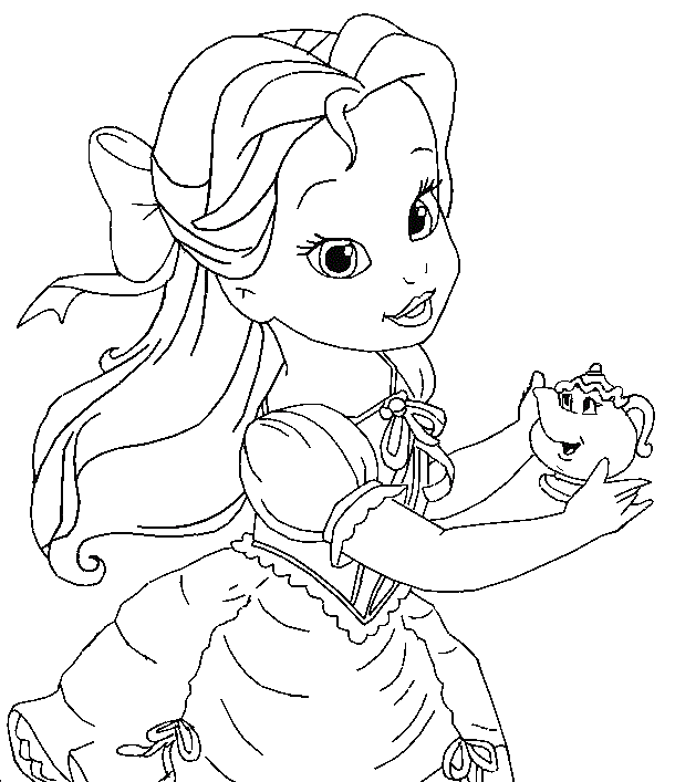 belle child coloring pages Coloring4free