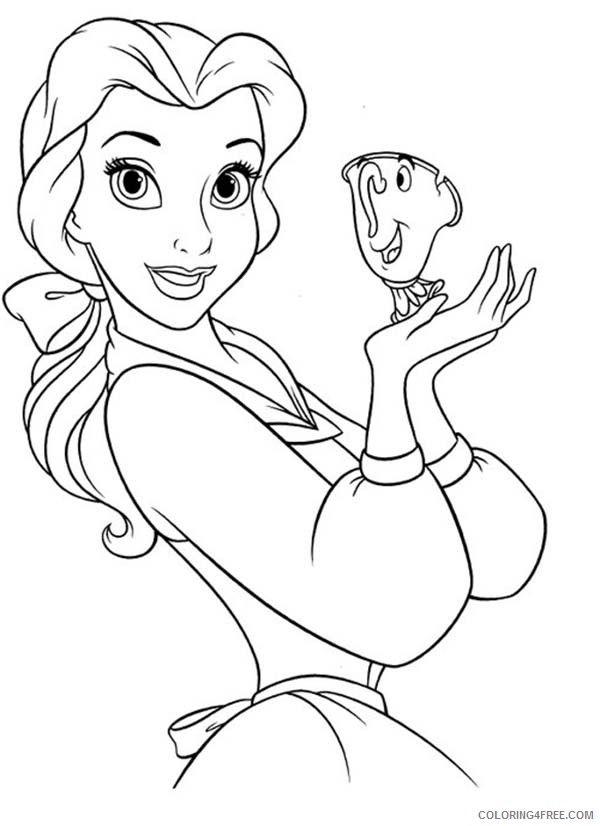 belle coloring pages and chip Coloring4free