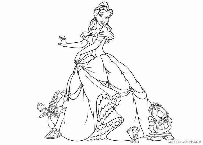 belle coloring pages and friends Coloring4free