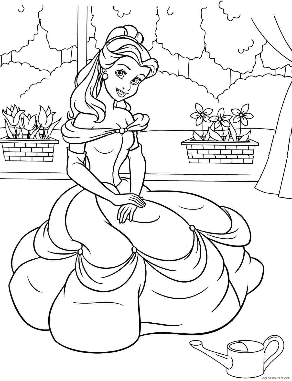 belle coloring pages for kids Coloring4free