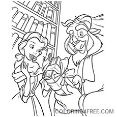 belle coloring pages with the beast Coloring4free