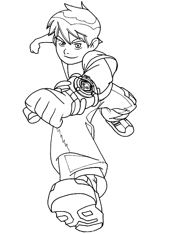 ben 10 coloring pages running Coloring4free