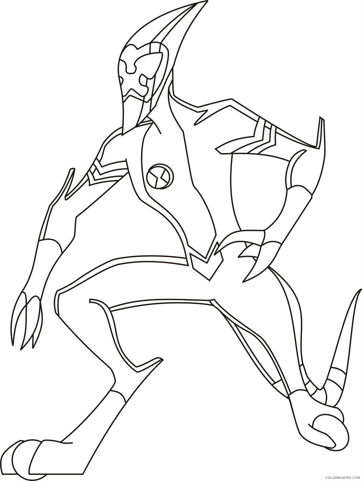 ben 10 coloring pages xlr8 Coloring4free