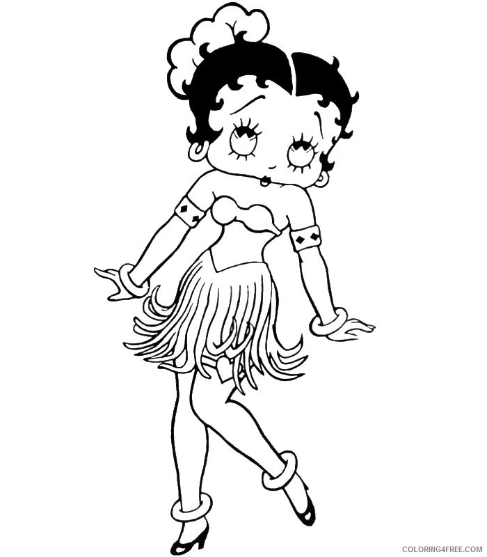 betty boop coloring pages hawaiian Coloring4free