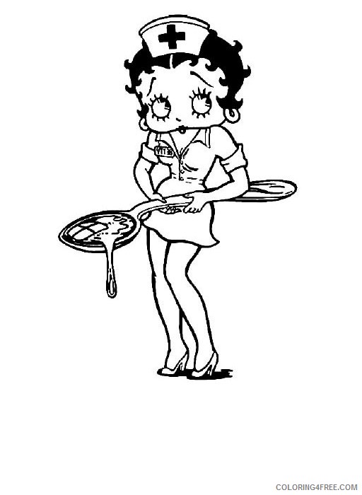 betty boop coloring pages nurse Coloring4free