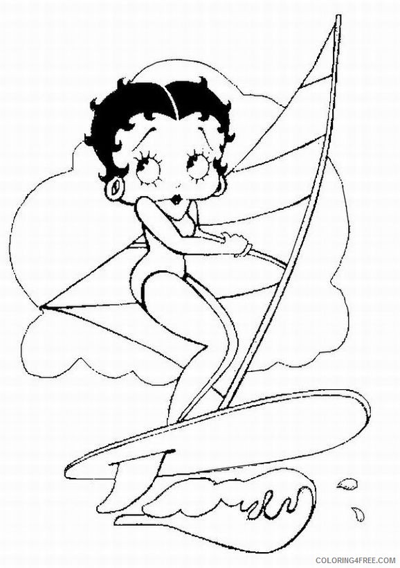betty boop coloring pages sailing Coloring4free