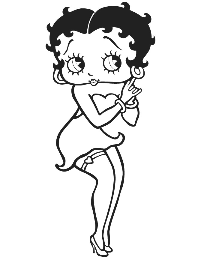 betty boop coloring pages to print Coloring4free
