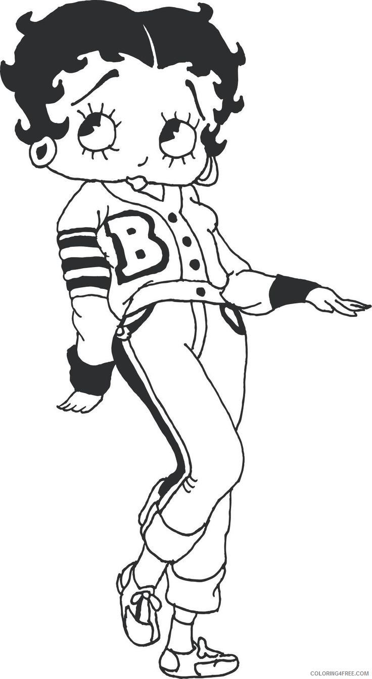 betty boop coloring pages wearing jacket Coloring4free