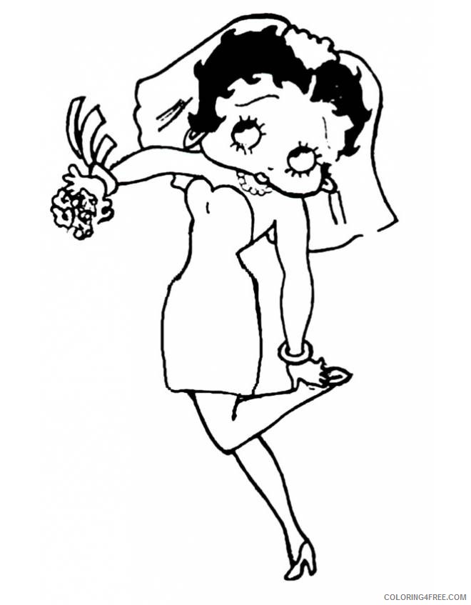 betty boop coloring pages wedding Coloring4free