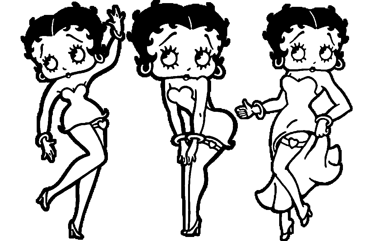 betty boop poses coloring pages Coloring4free