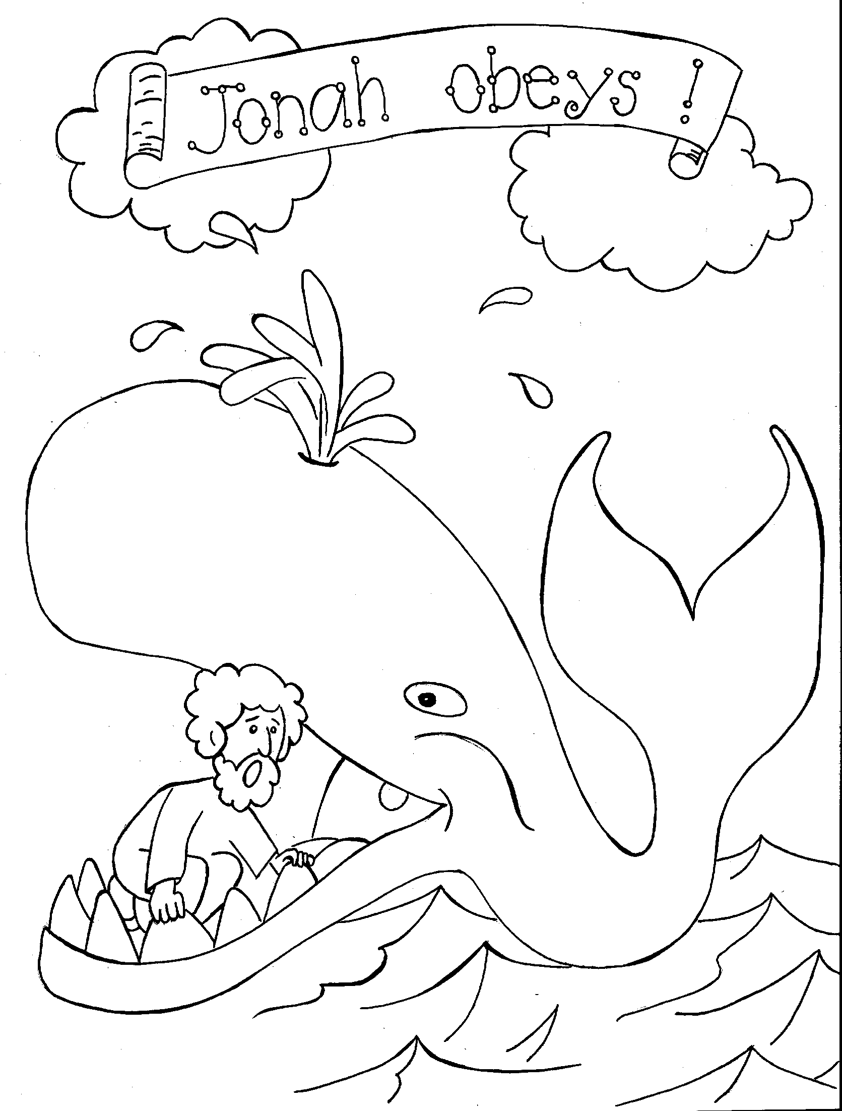 bible coloring pages jonah and the fish Coloring4free