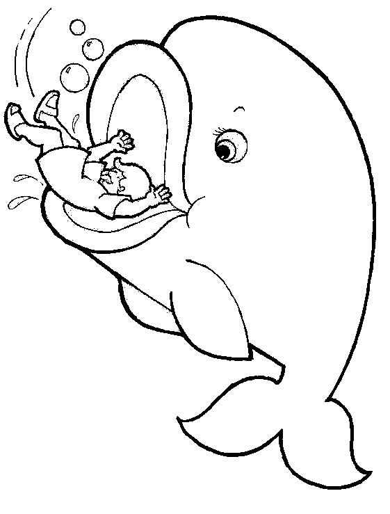 bible coloring pages jonah and the whale Coloring4free