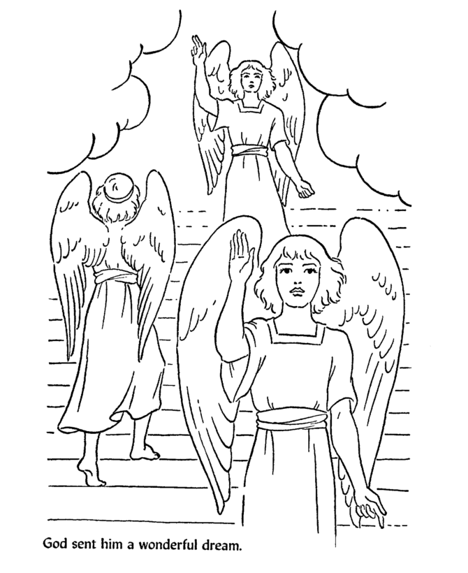 bible story coloring pages angels Coloring4free