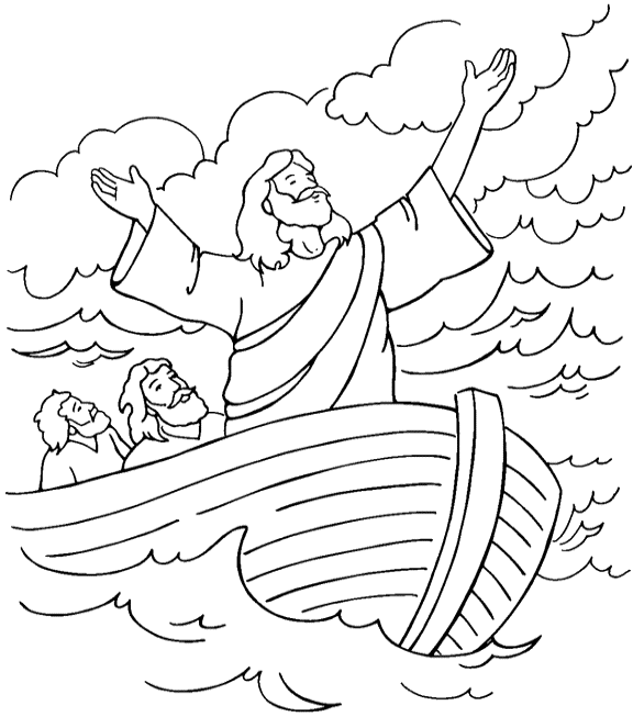 bible story coloring pages jesus on boat Coloring4free