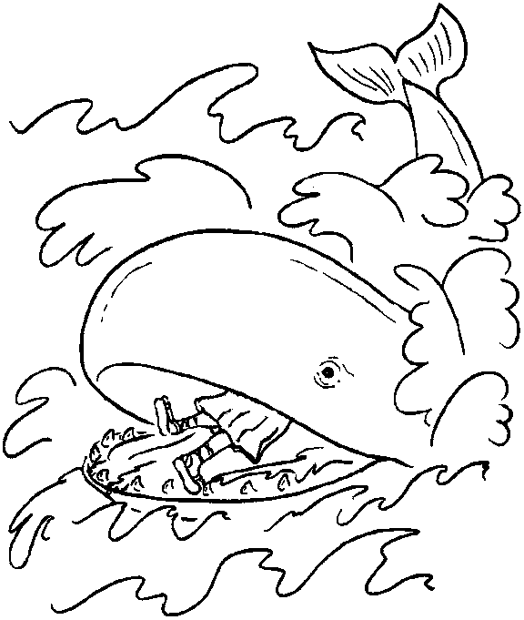 bible story coloring pages jonah and the whale Coloring4free