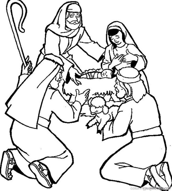 bible story coloring pages nativity Coloring4free