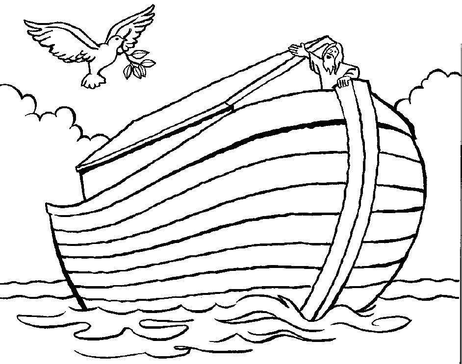 bible story coloring pages noah on his ark Coloring4free