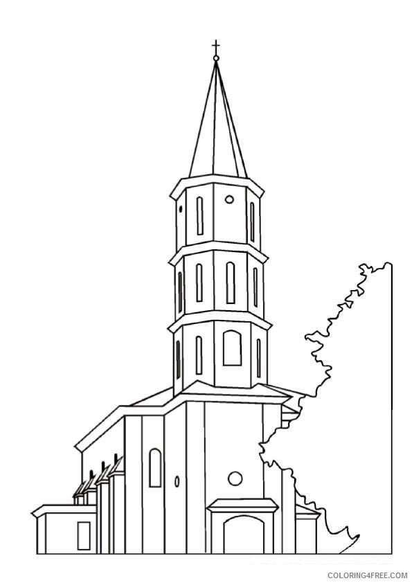 big church coloring pages Coloring4free