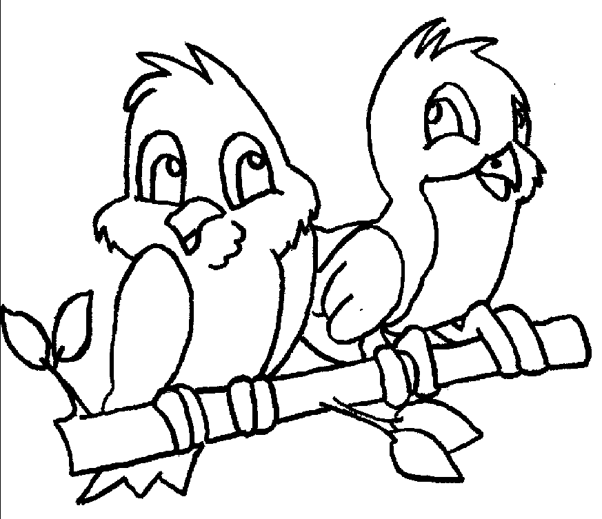 bird coloring pages couple Coloring4free