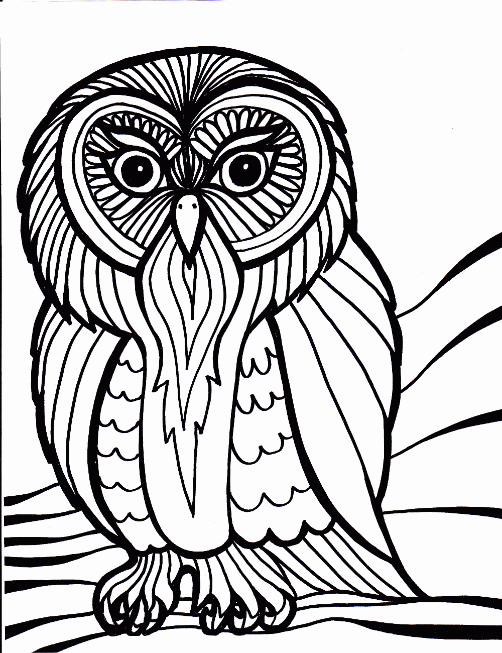bird coloring pages owl Coloring4free