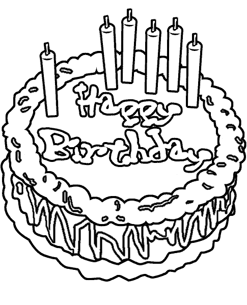 birthday cake coloring pages for boys Coloring4free