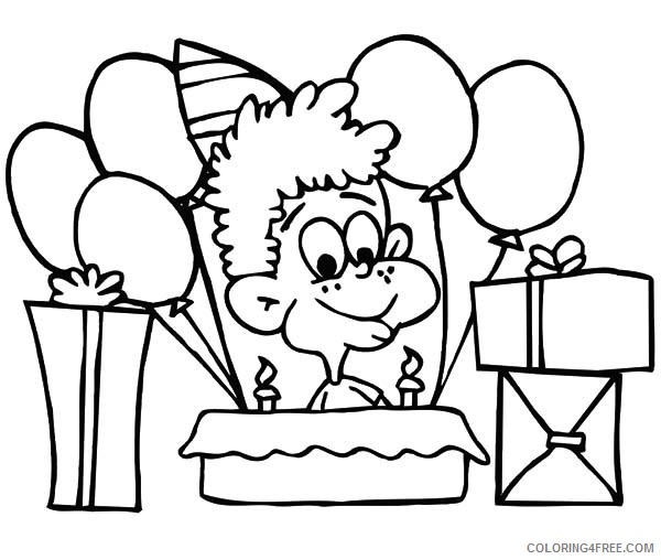 birthday cake coloring pages for boys party Coloring4free