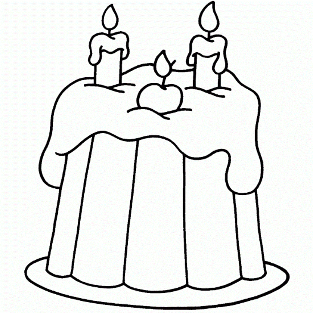 birthday cake coloring pages for toddler Coloring4free