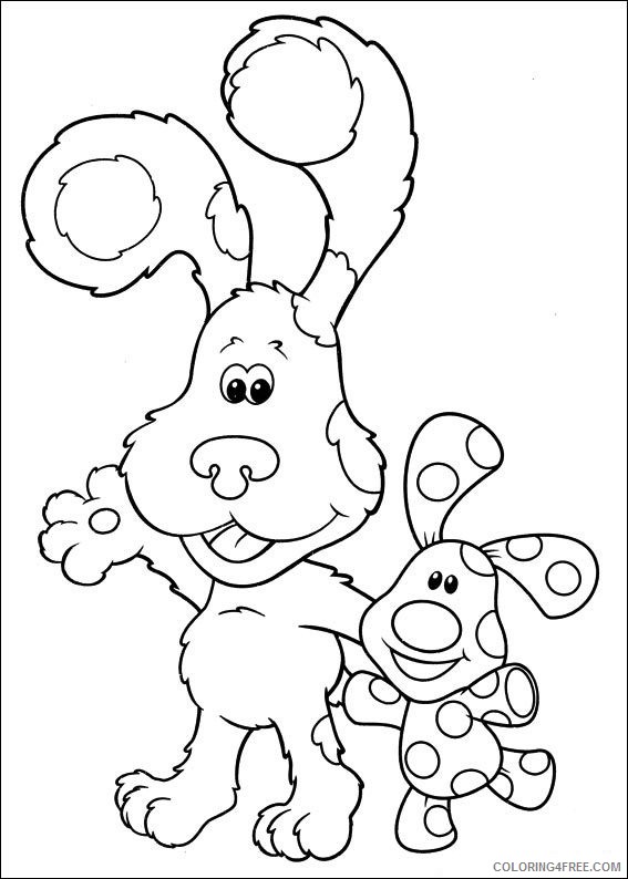 blues clues coloring pages blue and polka dots Coloring4free
