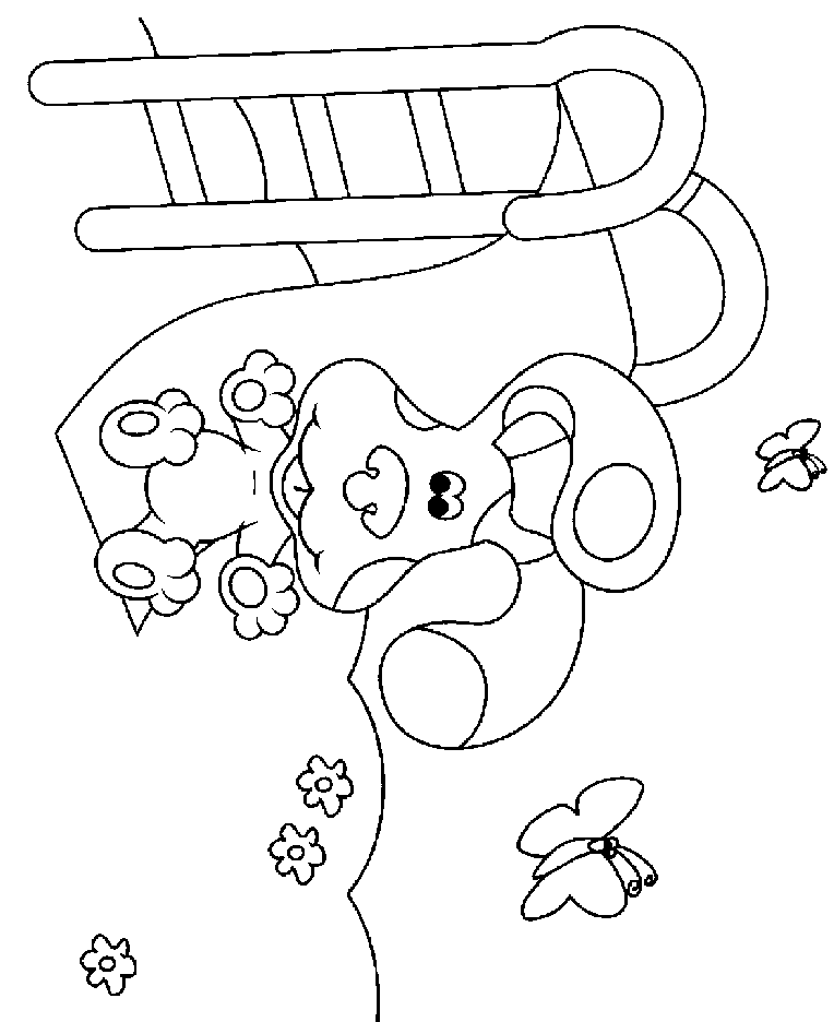 blues clues coloring pages in playground Coloring4free