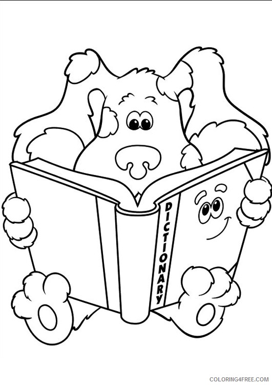 blues clues coloring pages reading book Coloring4free
