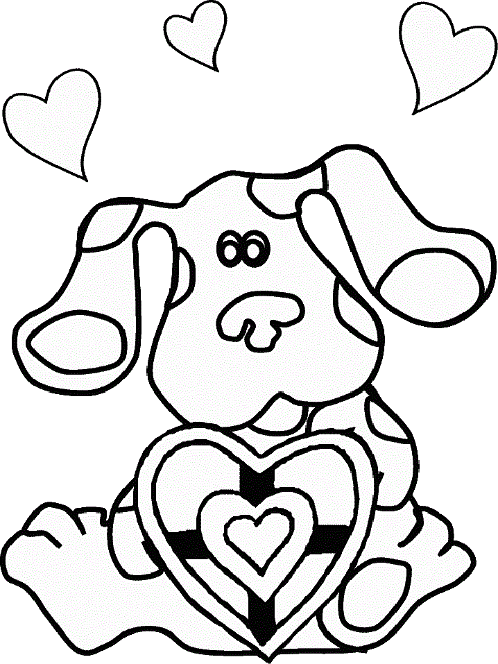 blues clues coloring pages valentines day Coloring4free