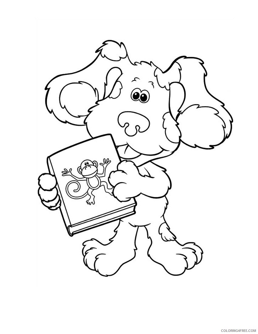 blues clues coloring pages with a book Coloring4free