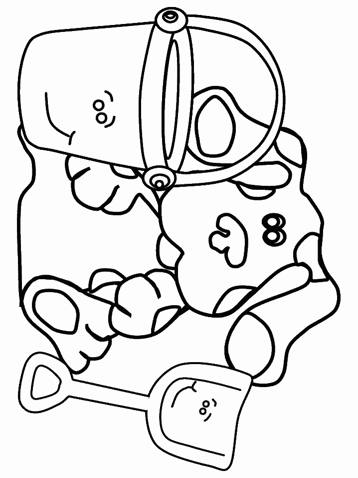 blues clues coloring pages with pail and shovel Coloring4free