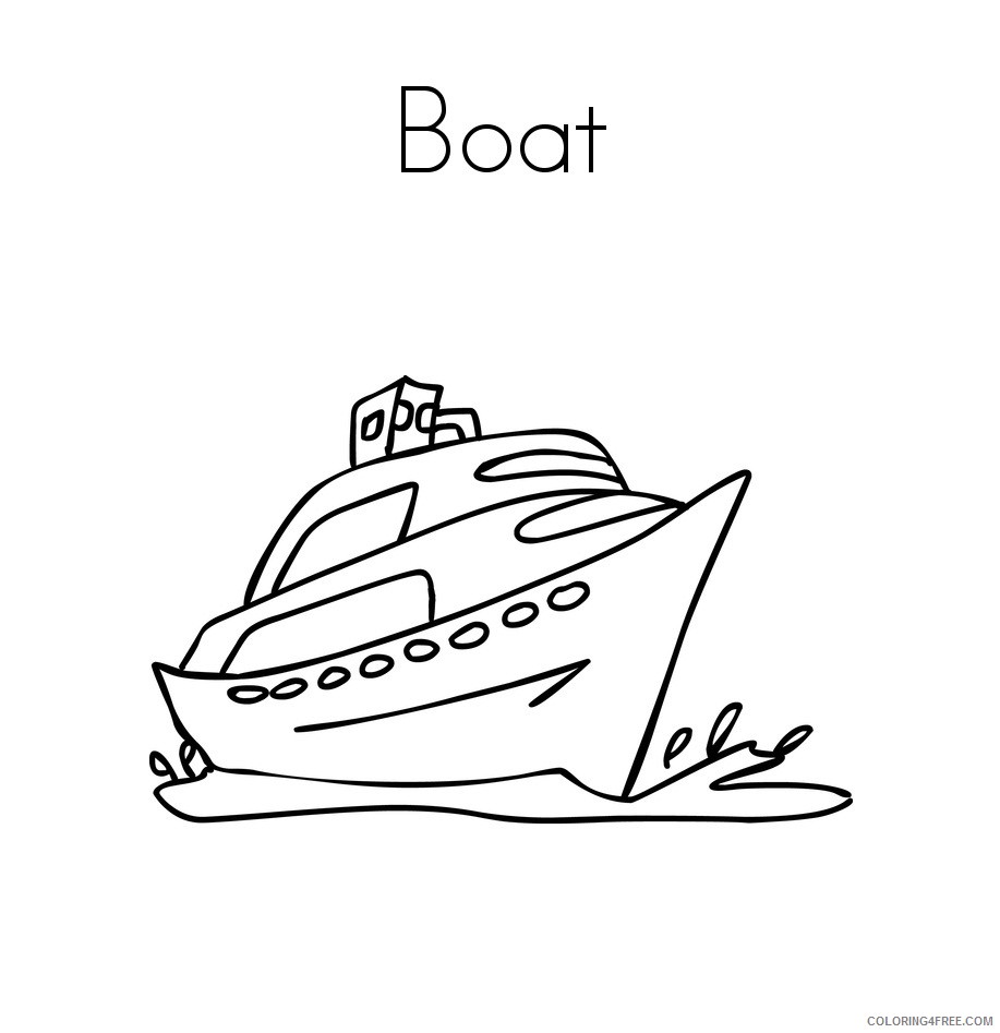 boat coloring pages b for boat Coloring4free