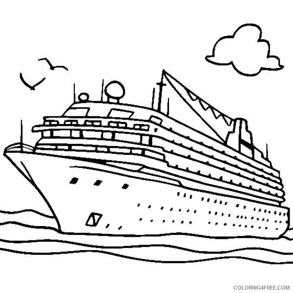 boat coloring pages cruise ship Coloring4free