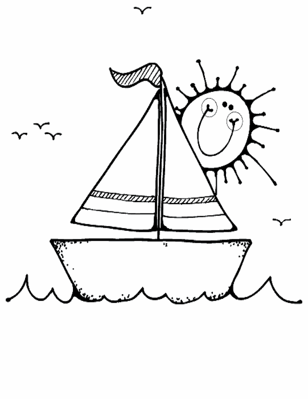 boat coloring pages for kids Coloring4free