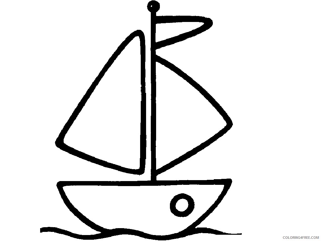 boat coloring pages for preschooler Coloring4free