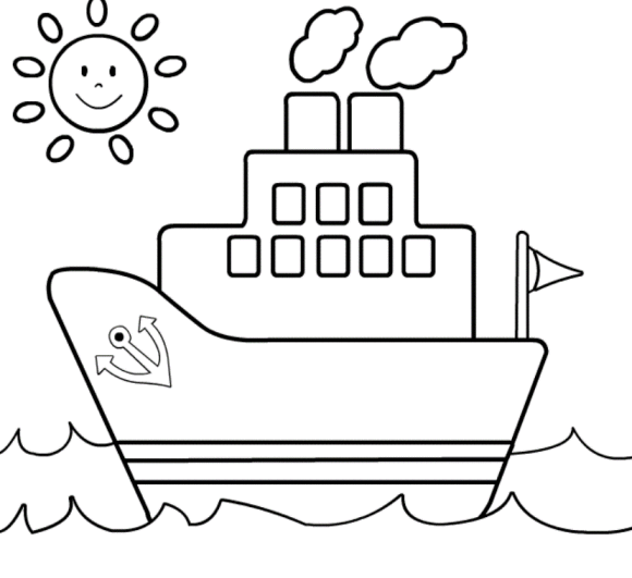 boat coloring pages free for kids Coloring4free