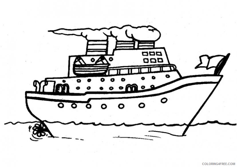 boat coloring pages free to print Coloring4free