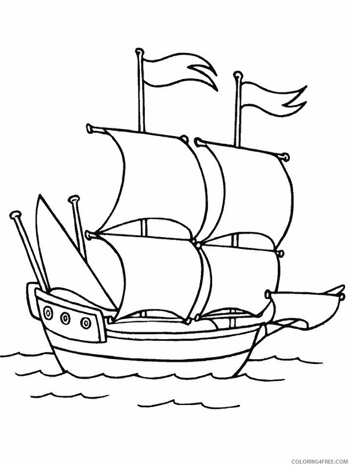 boat coloring pages sailing boat Coloring4free
