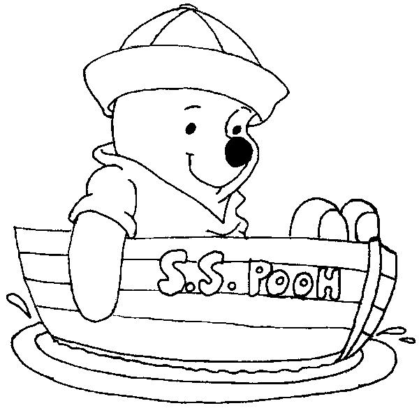 boat coloring pages with winnie the pooh Coloring4free