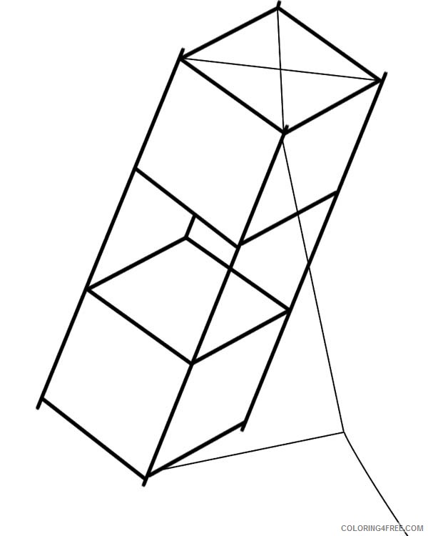 box kite coloring pages Coloring4free