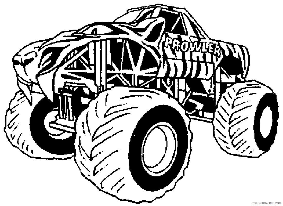 boy coloring pages cool monster truck Coloring4free