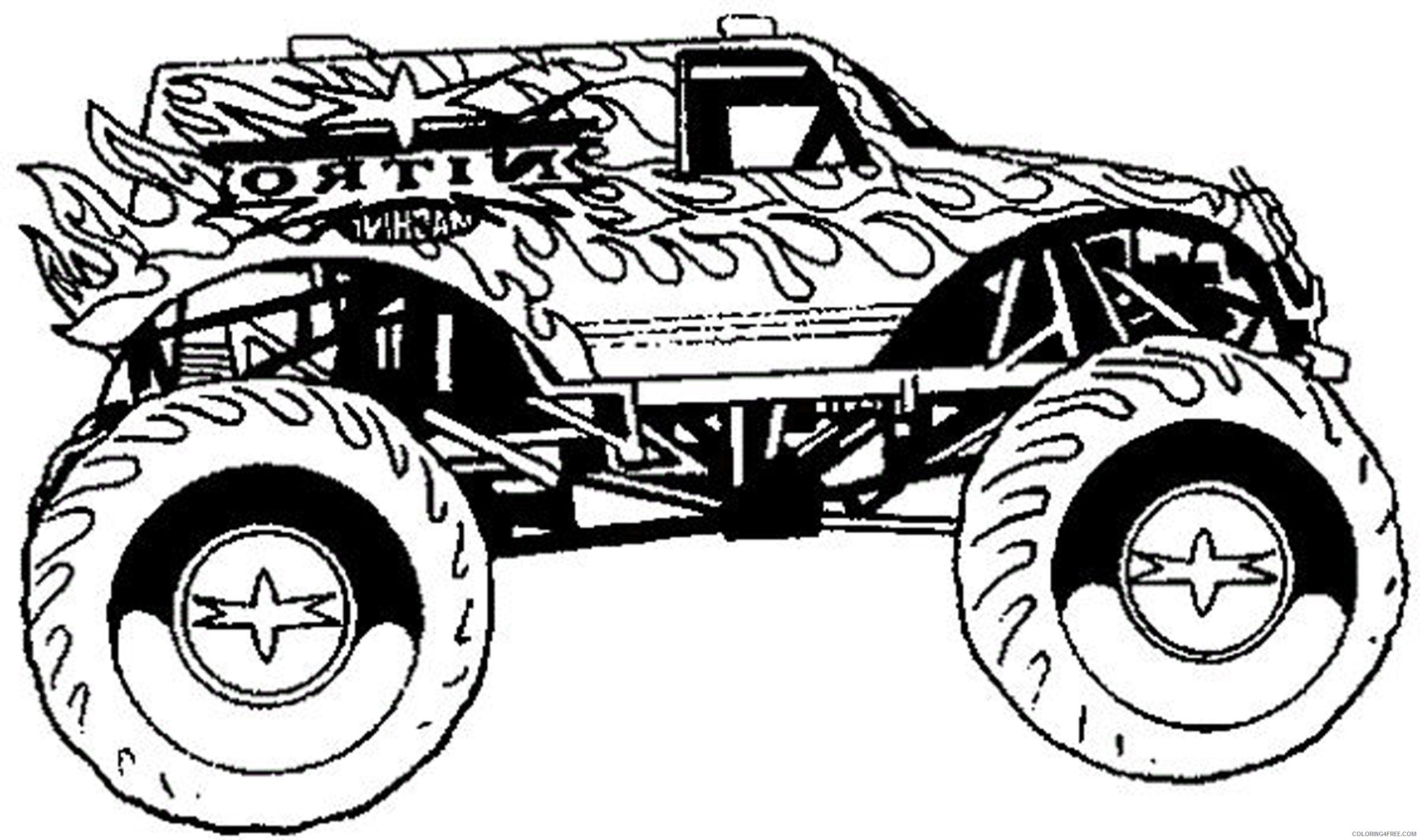 boy coloring pages monster truck Coloring4free