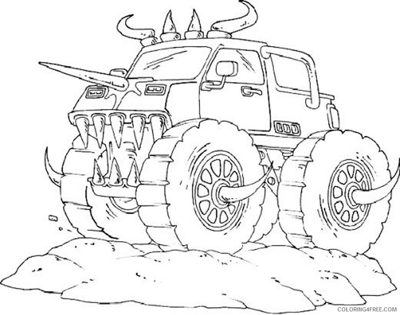 boy coloring pages of monster truck Coloring4free