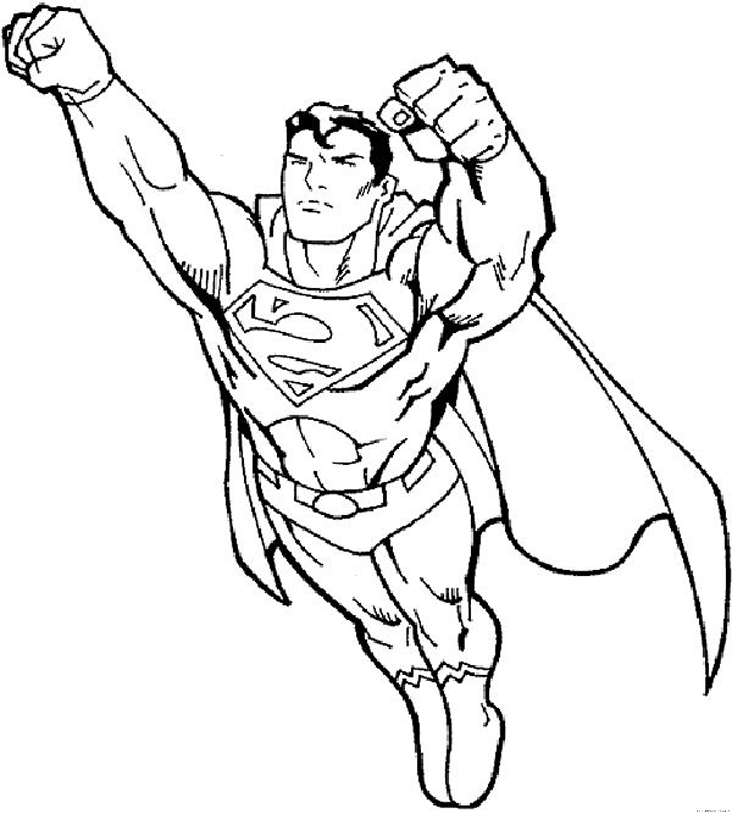 boy coloring pages of superman Coloring4free