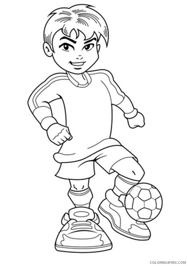 boy coloring pages playing soccer Coloring4free