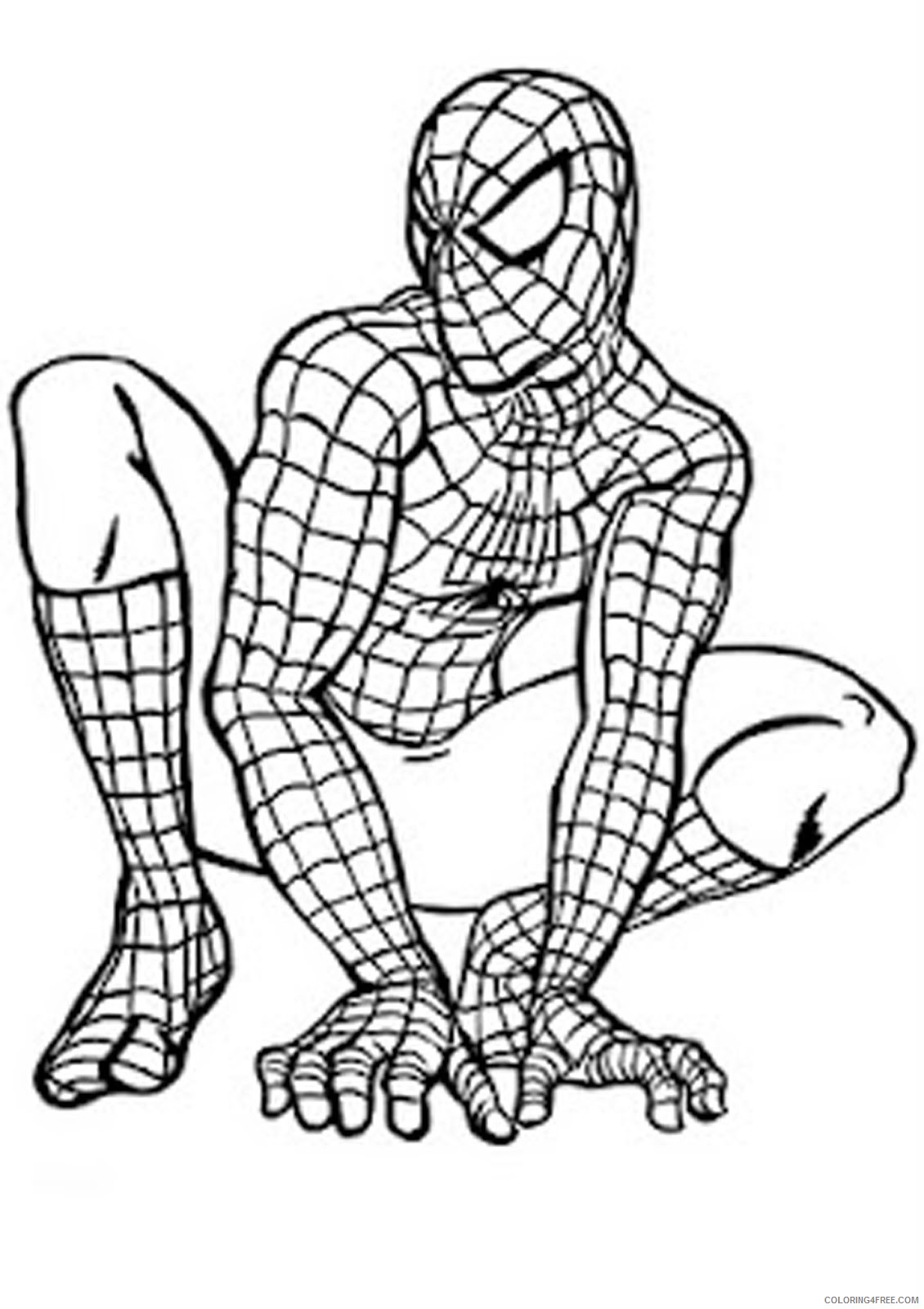boy coloring pages spider man Coloring4free