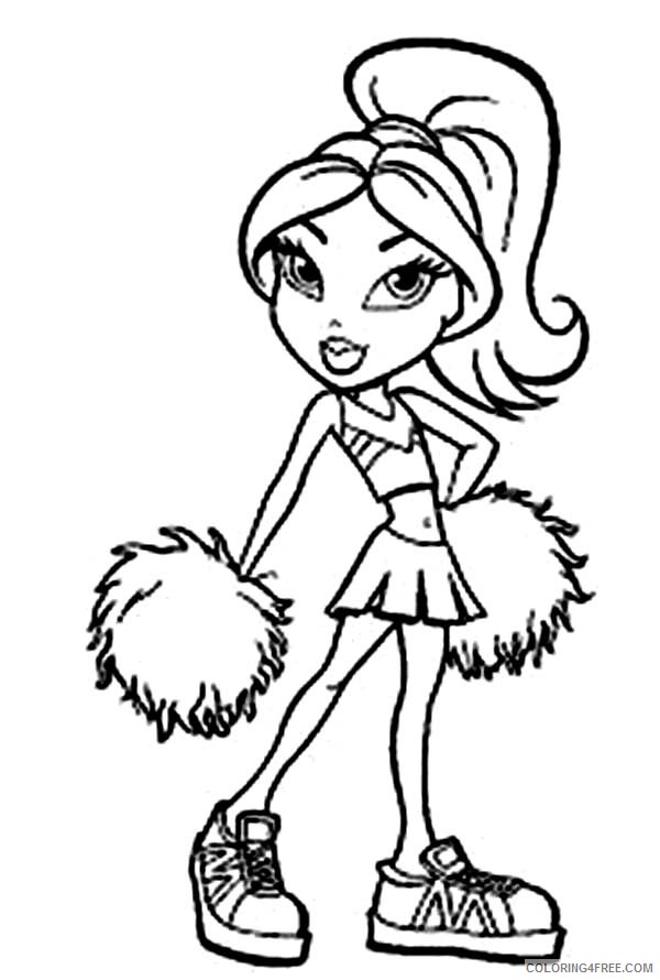 bratz coloring pages cheerleader Coloring4free